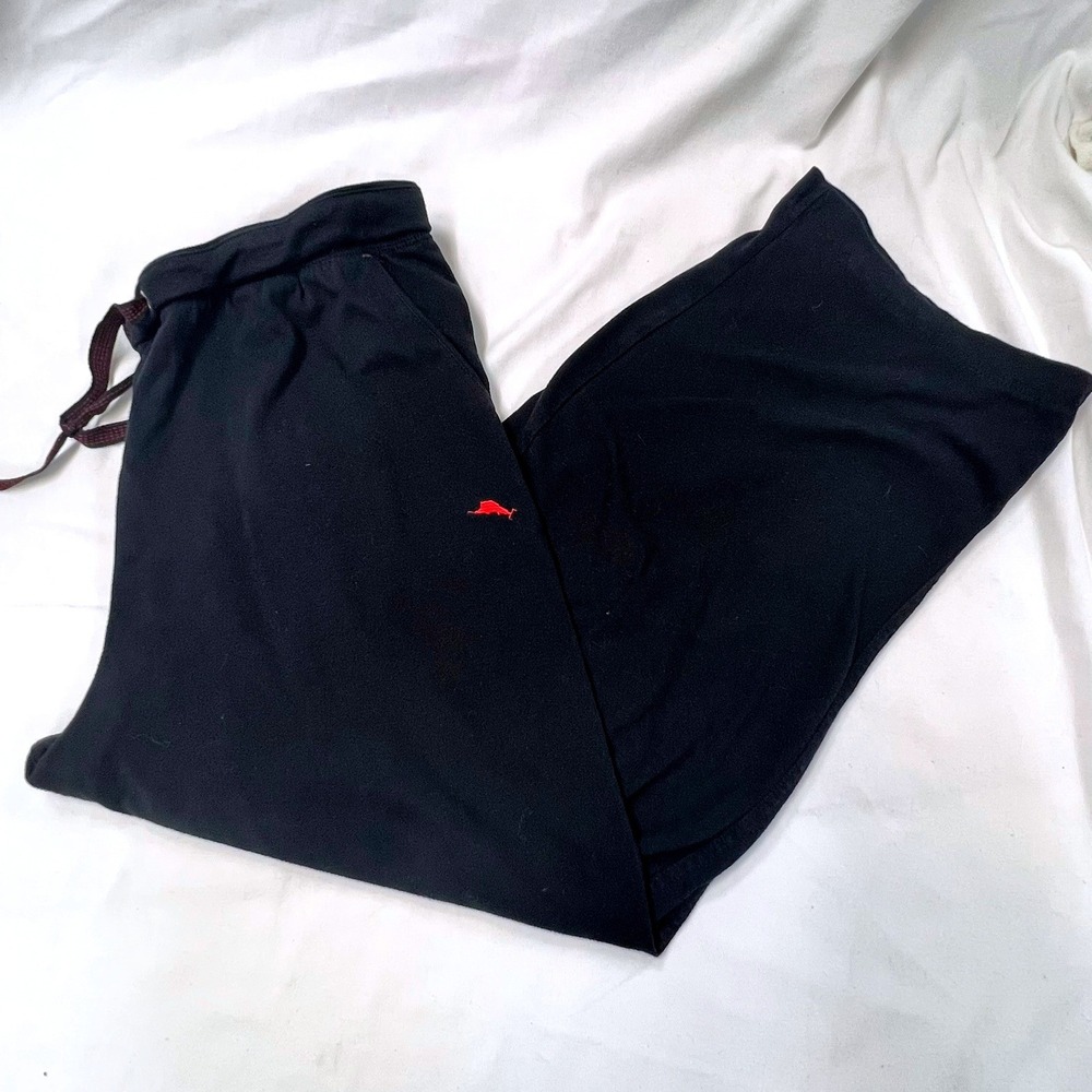 Tommy Bahama Womens Blue Lounge Capri Pants Medium Cotton Drawstring Jogger